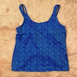 L.L Bean Blue Swim Tank Top Woman’s Size‎ 18